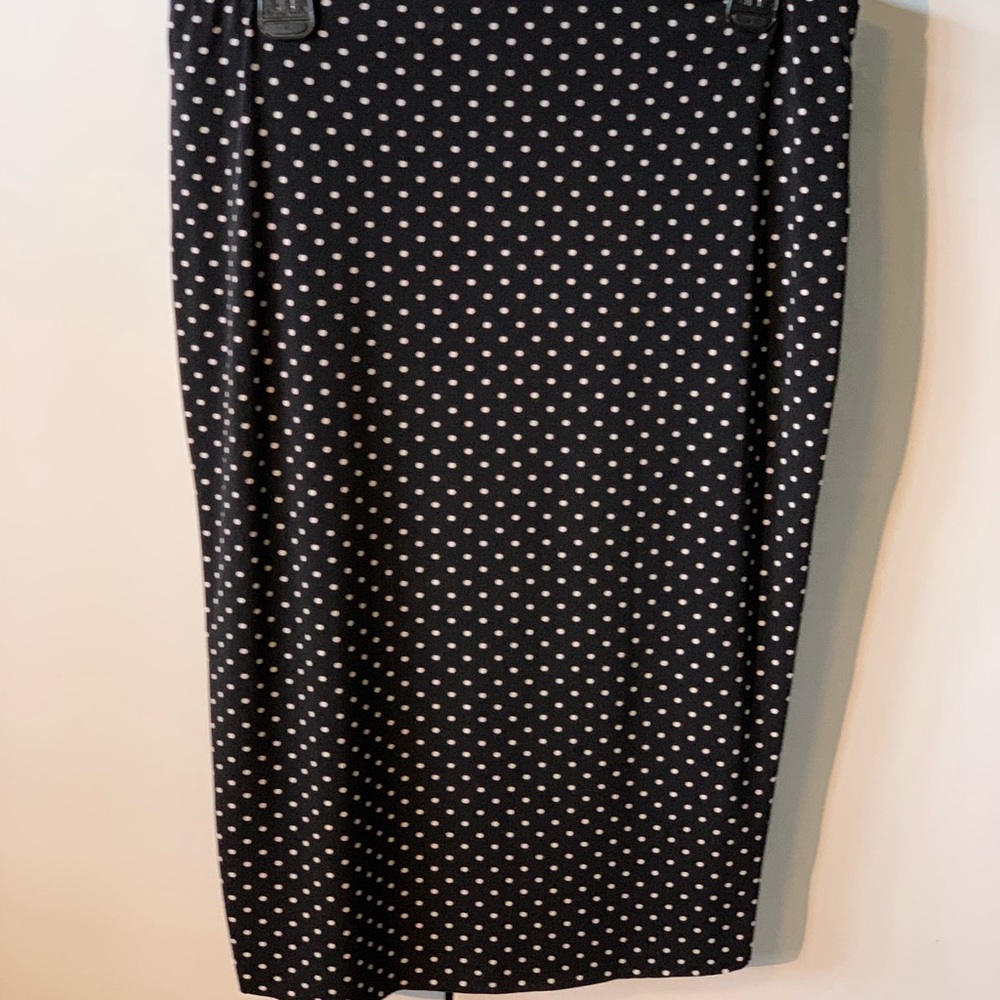 Vince Camuto polka a dot skirt black white Medium pencil fitted body con 20s M - Picture 12 of 16